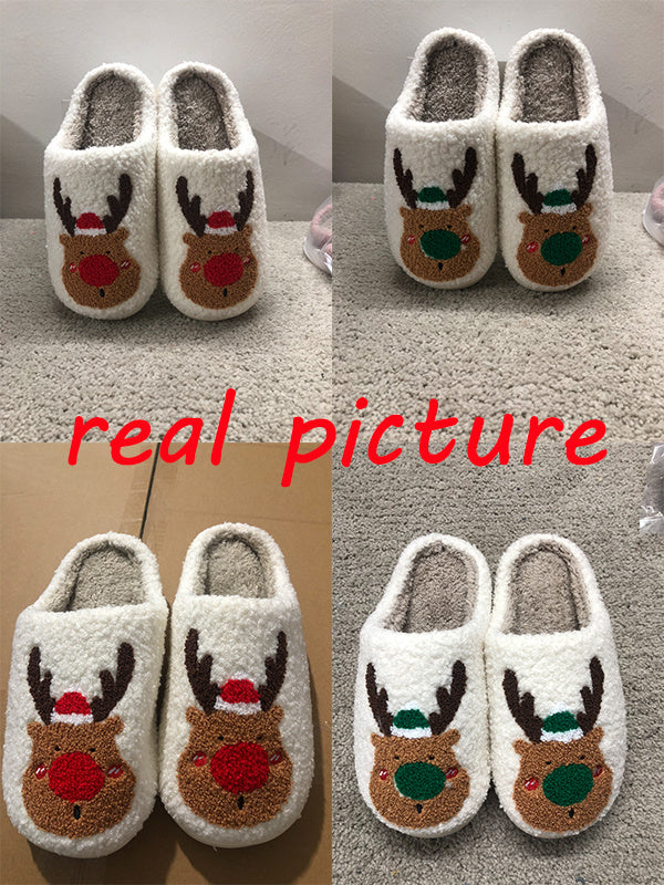 Christmas  Slippers Elk