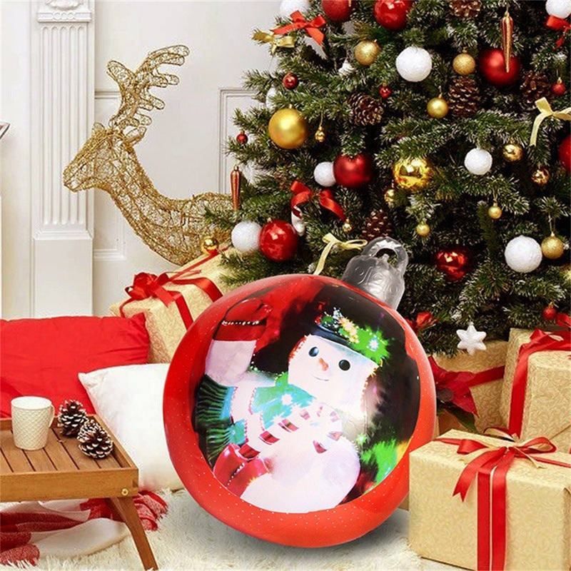 60CM Inflatable Decorated Ball - Xmas Tree Decorations