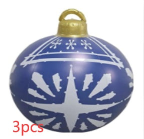 60CM Inflatable Decorated Ball - Xmas Tree Decorations